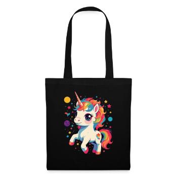 Amoureux de la licorne Design Licornes drôles - Sac en tissu - noir - Devant