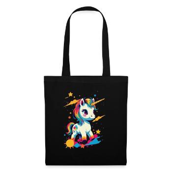Licorne Amant Design Drôle Licornes Mignon - Sac en tissu - noir - Devant