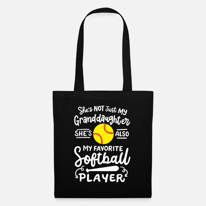 Softball Enkelin Softball-Spieler - Stoffbeutel - Schwarz