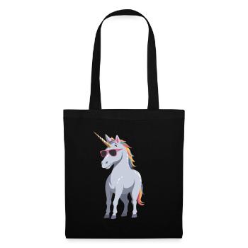 Papa Einhorn Lustiges Vatertag Design - Stoffbeutel - Schwarz - Vorne