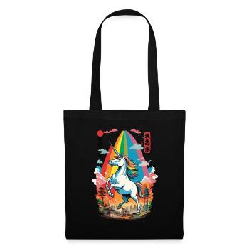 Japon Ukiyo-E Art Style Vintage Japonais - Sac en tissu - noir - Devant