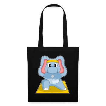 Elephant Yoga Fitness Gymnastics - Tote Bag - black - Front