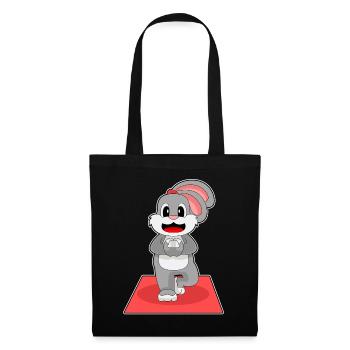 Lapin Yoga Fitness Gymnastique - Sac en tissu - noir - Devant