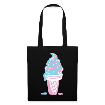 Eis Eiscreme - Stoffbeutel - Schwarz - Vorne