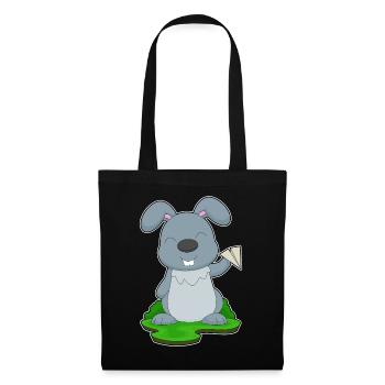 Rabbit Paper Airplane - Tote Bag - black - Front