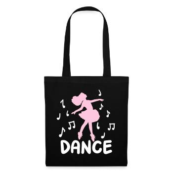 Tänzerin Ballerina - Stoffbeutel - Schwarz - Vorne