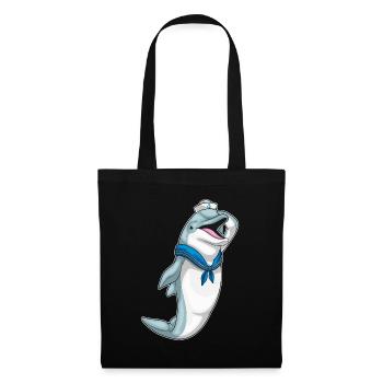 Dolphin Sailor Chapeau de marin - Sac en tissu - noir - Devant
