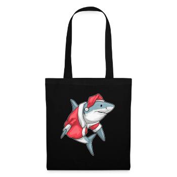 Shark Christmas Christmas Hat - Tote Bag - black - Front