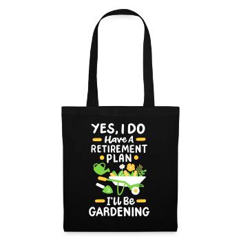 Garten Gartenarbeit Pflanzen - Stoffbeutel - Schwarz - Vorne