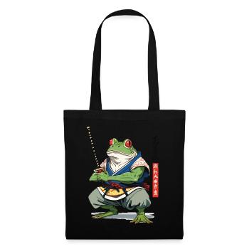 Samurai Frog Vintage Ukiyo-e Style Japan Style - Tote Bag - black - Front