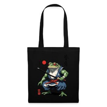 Samouraï grenouille Vintage Ukiyo-e Style Artwork - Sac en tissu - noir - Devant