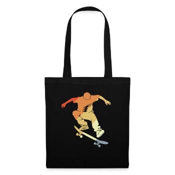 Vintage Skateboarding Graphic - Tote Bag - black - Front