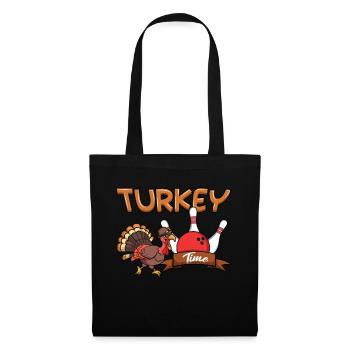 Heure de la dinde Bowling de dinde Thanksgiving - Sac en tissu - noir - Devant