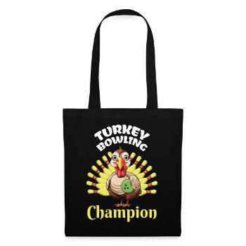 Bowling Champion de Turquie Bowling Pin Thanksgiving - Sac en tissu - noir - Devant