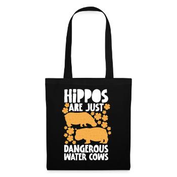 Les hippopotames ne sont que des vaches d’eau dangereuses Hippopotame - Sac en tissu - noir - Devant