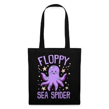 Lustige Octopus Floppy Sea Spider Illustration für - Stoffbeutel - Schwarz - Vorne