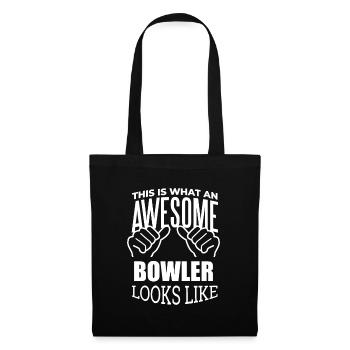 bowling - Sac en tissu - noir - Devant
