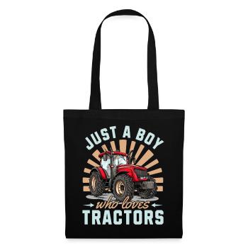 Tractor Boys Agriculture Farm Kids - Tote Bag - black - Front