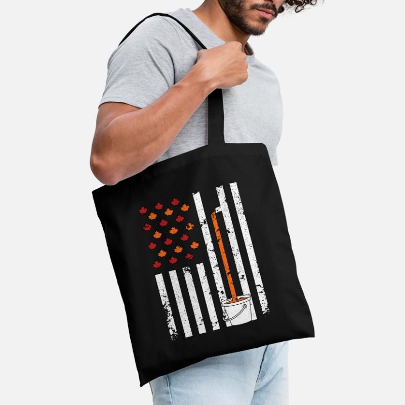 Maple Tapping Flag Maple Tree Maple Leaf Tote Bag