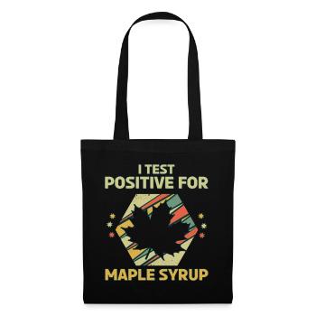 J’ai été testé positif pour le sirop d’érable rétro vintage - Sac en tissu - noir - Devant