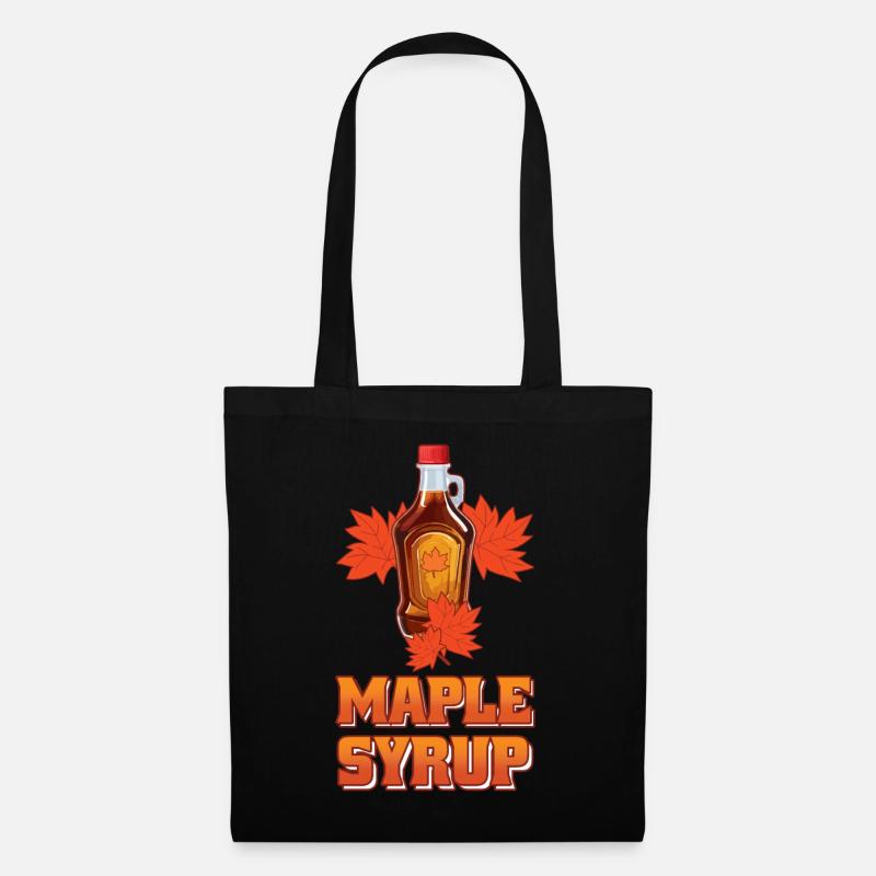 Sirop d’érable Érable Entaillage Érable Maple Leaf - Sac en tissu - noir