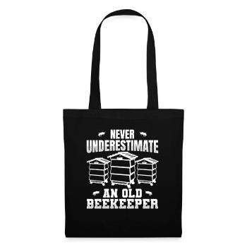Never underestimate an old beekeeper - Tote Bag - black - Front