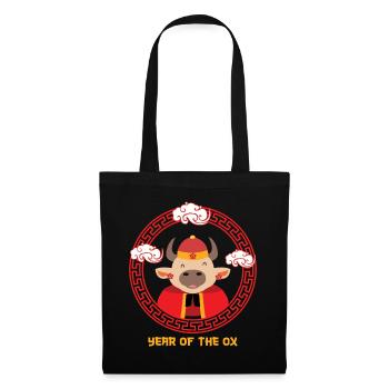 Year Of The Ox Cute Chinese Kawaii Chinese Year - Tote Bag - black - Front