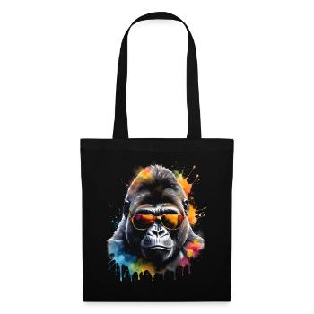 Lunettes de soleil Gorilla Monkey Colorful Animal Design Print - Sac en tissu - noir - Devant