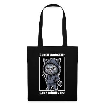 Annoyed Cat Funny Cat Design Saying - Tote Bag - black - Front