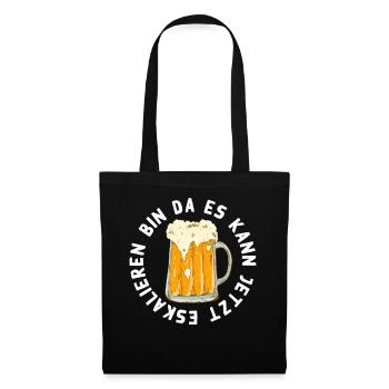It Can Escalate Funny Beer Design - Tote Bag - black - Front