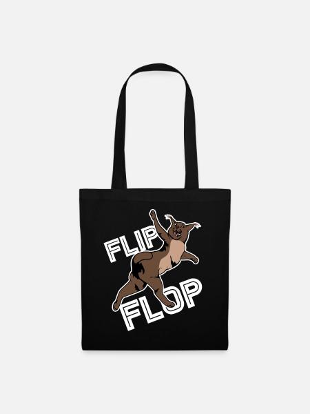 Großer Floppa Karakal Katze Meme - Stoffbeutel - Schwarz