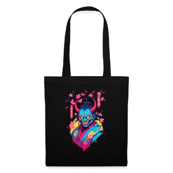 Oni Samouraï Vaporwave Esthétique Japon Culture - Sac en tissu - noir - Devant