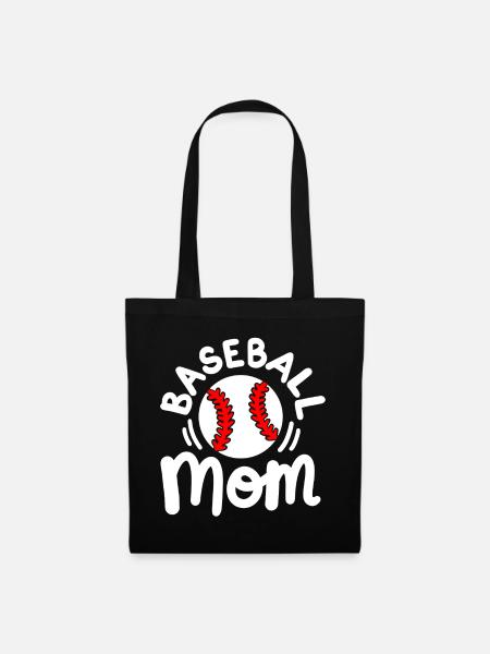 Baseball Baseball-Spieler Baseball-Mama - Stoffbeutel - Schwarz