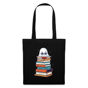Lustiger Buch Liebhaber Lesendes Halloween - Stoffbeutel - Schwarz - Vorne