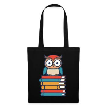 Books Owl Cute Bookworm Bookworm Bookworm - Tote Bag - black - Front