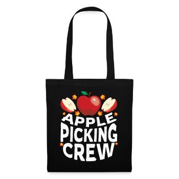 Kawaii Apple Picking Crew Fall Autumn Apple Picker - Tote Bag - black - Front