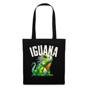 Iguane - Sac en tissu - noir - Devant