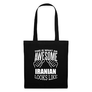 Iran - Stoffbeutel - Schwarz - Vorne