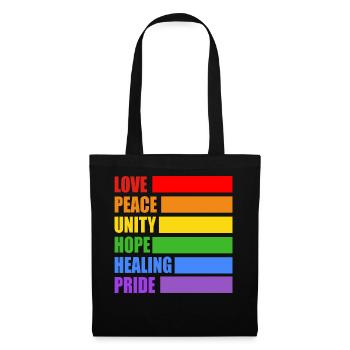 LGBTQ pride values - Tote Bag - black - Front