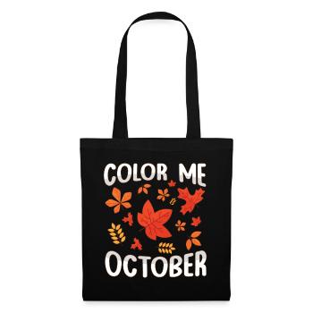 Color Me Oktober Blatt Peeper Leaf Peeping - Stoffbeutel - Schwarz - Vorne