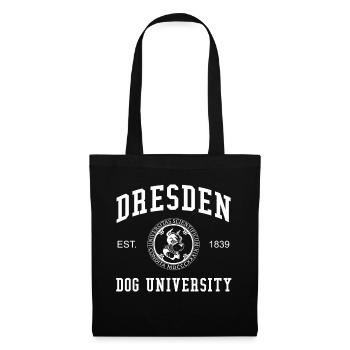 Dresden Dog University Universität Hochschule Uni - Stoffbeutel - Schwarz - Vorne