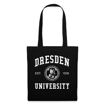 Dresden University Uni Hochschule Universität - Stoffbeutel - Schwarz - Vorne