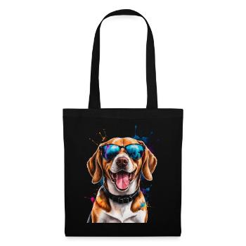 Beagle Sunglasses Dog Funny Animal Design Print - Tote Bag - black - Front