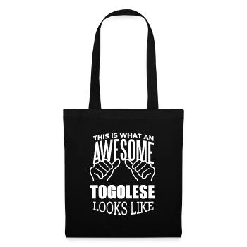 Togo - Sac en tissu - noir - Devant