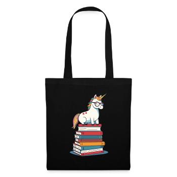 Einhorn Fantasie Geschichten Süßer Einhorn - Stoffbeutel - Schwarz - Vorne