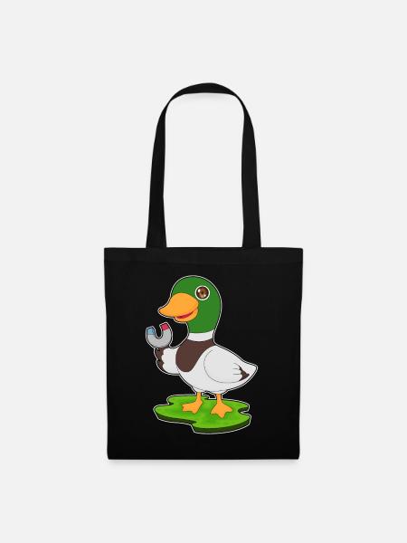Ente Magnet - Stoffbeutel - Schwarz