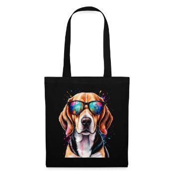 Beagle Sunglasses Dog Funny Animal Design Print - Tote Bag - black - Front