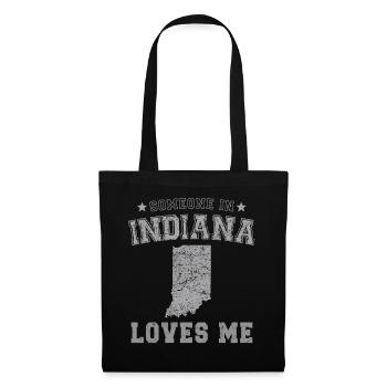 Quelqu’un dans l’Indiana m’aime Grunge - Sac en tissu - noir - Devant