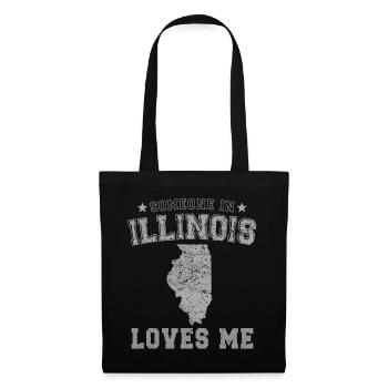 Someone In Illinois Loves Me Grunge - Tote Bag - black - Front