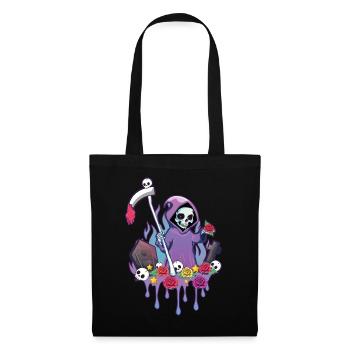 Faucheuse Kawaii Occulte Satanique Pastel Gothique - Sac en tissu - noir - Devant